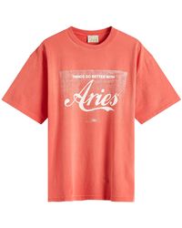 Aries - Sunbleached Cola T-Shirt - Lyst