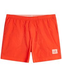 C.P. Company - Chrome-E Logo Swim Shorts - Lyst