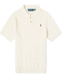 Polo Ralph Lauren - Cotton Cable Polo Shirt - Lyst