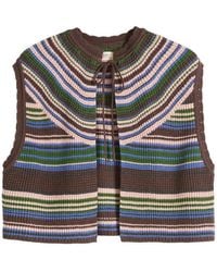 Beams Boy - Multi Stripe Knit Vest - Lyst