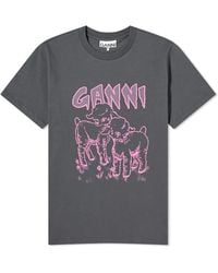 Ganni - Lambs Relaxed T-Shirt - Lyst