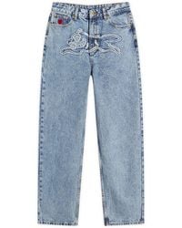 ICECREAM - Applique Running Dog Denim Pants - Lyst