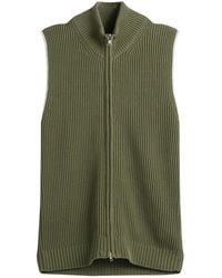 Maison Margiela - Mm6 Knitted Ribbed Zip Vest - Lyst