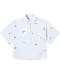 KENZO - Kenzo Fruit Stickers Cropped Shirt - Lyst