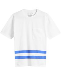 Drake's - Printed Stripe Pocket T-Shirt - Lyst