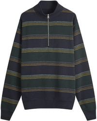 Oliver Spencer - Reversible Half Zip Sweatshirt - Lyst