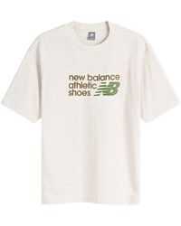 New Balance - Athletics Relaxed Premium Chest Logo T-Shirt - Lyst