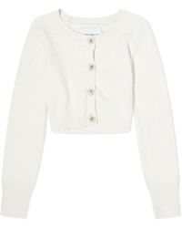 Calvin Klein - Super Cropped Boucle Cardigan - Lyst