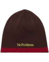 No Problemo - Np Stripe Reversible Beanie - Lyst