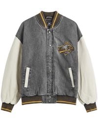 PATTA - Homerun Denim Varsity Jacket - Lyst