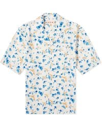 Marni - Dripping Flower Short Sleeve Vacation Shirt - Lyst