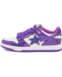 A Bathing Ape - Camo Leather Sk8 Sta Sneaker - Lyst