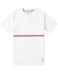 Thom Browne - Tricolor Stripe T-Shirt - Lyst