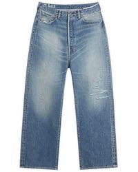 Visvim Social Sculpture 00 Damaged-40 Jeans in Blue for Men Visvim Social Sculpture 00 Damaged-40 Jeans in Blue for Men