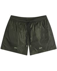 Off-White c/o Virgil Abloh - Off Stamp Swim Shorts - Lyst