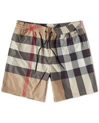 Burberry - Guildes Large Check Swim Shorts - Lyst