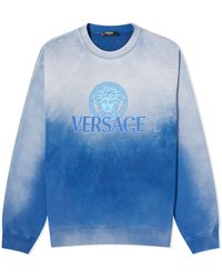 Versace - Overdye Medusa Print Crew Sweat - Lyst