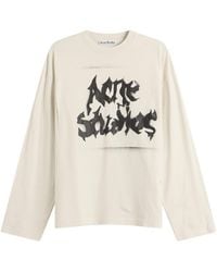 Acne Studios - Exford Long Sleeve Goth Logo T-Shirt - Lyst