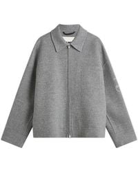 Jil Sander - Double Face Wool Zip Through Jacket - Lyst