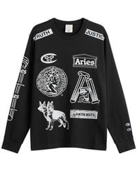 Champion - X Aries Sponsor Long Sleeve T-Shirt - Lyst