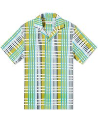 Lanvin - Short Sleeve Check Vacation Shirt - Lyst
