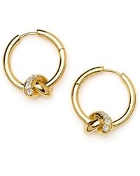 Missoma - X Lucy Williams Pave Knot Small Hoop Earrings - Lyst