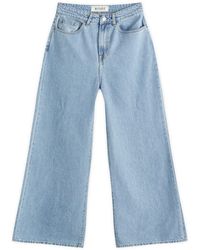 Rohe - Low Waist Wide Leg Denim Trousers - Lyst