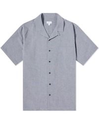 Sunspel - Cotton Linen Short Sleeve Shirt - Lyst