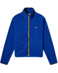 Drake's - Boucle Wool Zip Fleece Jacket - Lyst
