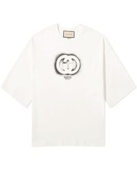 Gucci - Brand-print Boxy-fit Cotton-jersey T-shirt - Lyst