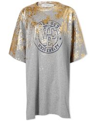 Golden Goose - Journey Distressed T-Shirt Dress Melange - Lyst
