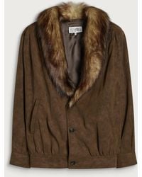 Maison Margiela - Mm6 Faux Suede Jacket - Lyst