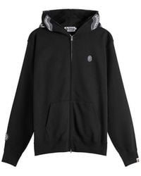 A Bathing Ape - One Point Shark Full Zip Hoodie - Lyst