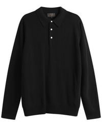 Beams Plus - 12G Knit Long Sleeve Polo - Lyst