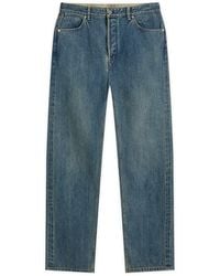 Jil Sander - Regular Fit Five Pocket Selvedge Cut Jeans - Lyst