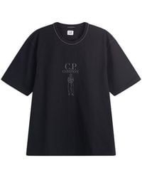 C.P. Company - 30/2 Embroidered British Sailor Logo T-Shirt - Lyst