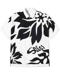 Sacai - Floral Embroidered Patch Vacation Shirt - Lyst