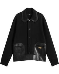 Amiri - Leather Patch Ma Cardigan - Lyst