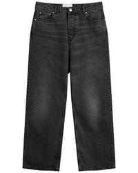 Ami Paris - Large Fit Jeans Noir - Lyst