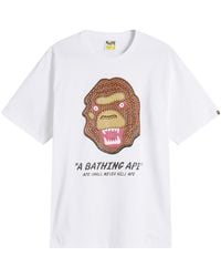 A Bathing Ape - Embroidery Style Souvenir Logo Tee - Lyst
