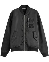 Palm Angels - Curved Logo Bomber Jacket - Lyst