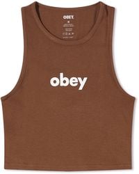Obey - Lower Case Logo Tank Vest - Lyst