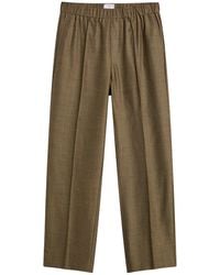 Percival - Grounds Herringbone Wool Relaxed Trousers - Lyst