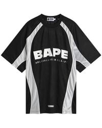 A Bathing Ape - Solid Camo Jacquard Multi Football Jersey - Lyst