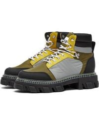 Ganni - Cleated Lace Up Hiking Boot - Lyst