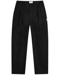 パンツ Double-Pleat Fluid Pants Leather Two Pleats Pant
