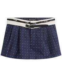 HOMMEGIRLS - Flip Waist Belt Mini Skirt - Lyst