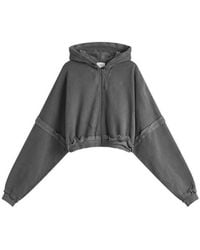 Joah Brown - Deconstructed Crop Zip Hoodie - Lyst