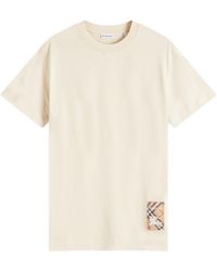 Burberry - Check Label T-Shirt - Lyst