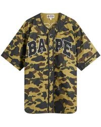 A Bathing Ape - 1St Camo Baseball Shirt - Lyst